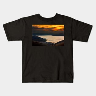 Sunset over a lake of clouds - Prespes Kids T-Shirt